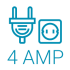 CAMPING-LES-MYOSOTIS-PICTO-ELECTRICITE-4AMP-70X70 CAMPING LES MYOSOTIS - ÉLECTRICITÉ - 4 AMPÈRES