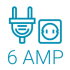 CAMPING-LES-MYOSOTIS-PICTO-ELECTRICITE-6AMP-70X70 CAMPING LES MYOSOTIS - ÉLECTRICITÉ - 6 AMPÈRES
